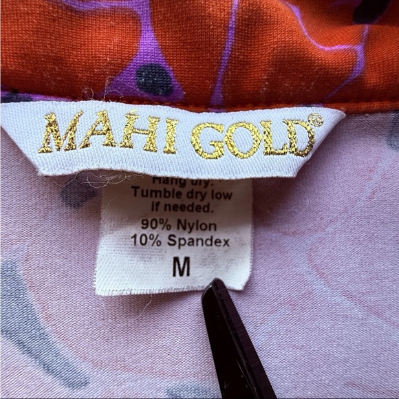 MAHI GOLD Vibrant Red & Blue Sleeveless Sheath Mini Dress M Preppy Athleisure - Picture 2 of 7